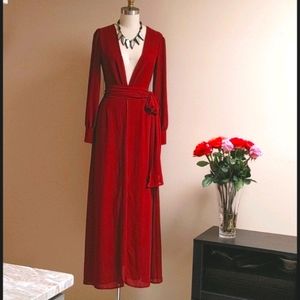 Forever 21 Burgundy Chiffon Gown